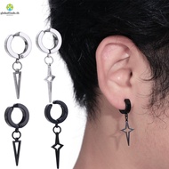LFINDS Cross Clip Earring Gift Geometric Triangle Fake Piercing Male Drop Earring Fashion Jewelry
