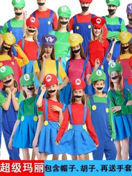 Cosplay costume show cartoon anime Mario pipe uncle super clothes same style