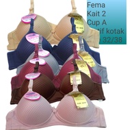 FEMA FOAM BRA BOX CUP 2 HOOKSa SIZE 32/38 | BH BUSA/SPOON