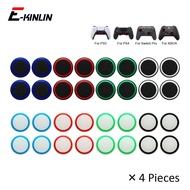 4 Piece Joystick Cap Silicone Thumbstick Grips For Sony Playstation DualSense Dualshock 4 5 PS4 PS5 Compatible For Nintendo Switch Pro