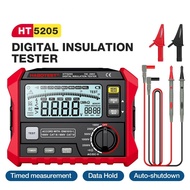 HT5205 Digital Megohmmeter Insulation Earth Resistance Meters Tester cable High Voltage Voltmeter Me
