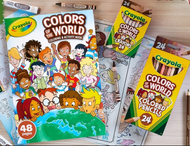 BABA Crayola Colors of the World Crayons 24 Colors Coloring Pencil Coloring Book