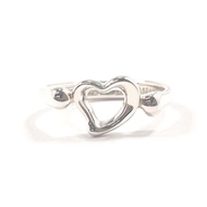 【日本直送 二手美品】10.5號 蒂芙尼 TIFFANY&Co. 戒指 Open Heart Elsa Peretti 銀 925