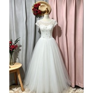 Simple wedding gown|Civil wedding dress|Reception gown