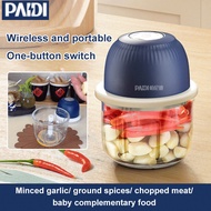 【Read Stock】Electric Garlic Masher Kitchen Automatic Garlic Chopper Food Crusher Portable USB Charging Mini Blender Manual Food Chopper/ Garlic Chopper/ Shredder