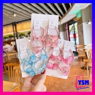 Ysm Cute Transparent 3D Girls Hair Tie 8 in 1 Fashion Hair Ponytail Character Love Star Korean Style