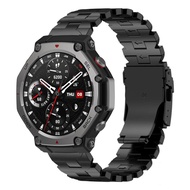 สายไทเทเนียมสุดหรูสําหรับ Huami Amazfit T-REX 3 Smart Watch Band สร้อยข้อมือโลหะสุดหรู amazfit T Rex