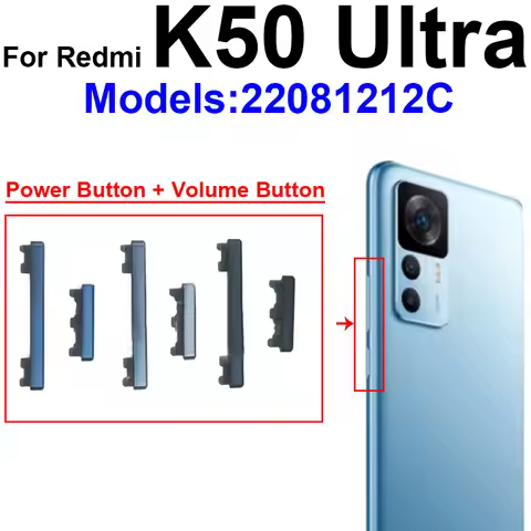 Power Side Keys Volume For Xiaomi Redmi K50 Pro K50i K50 Ultra On OFF Up DownSide Button Replacement