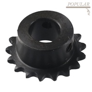 POP Roller Sprockets, Black Oxide 25 Chain 17 Tooth Gear, Portable C45 Carbon Steel Single Strand 1/