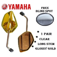 YAMAHA YTX 125 MOTORCYCLE SIDE MIRROR GLOSSY GOLD LONG STEM DAHON TYPE ACCESSORIES WITH FREE