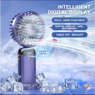 15000mAh USB Portable Fan - 5 Level Adjustable Rechargeable Handheld Mini Fan for Camping Desktop Mo