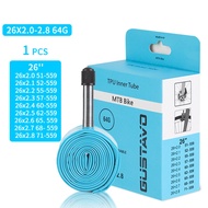 Gustavo Mountain Bike Inner Tube MTB 26 27.5 29 Inches Bicycle TPU Tire 45mm Metal SCHRADER Valve An