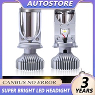 AUTO 2PCS H4 Car Led Headlight Lens Headlight Mini Lens Projector Hi/Lo Beam LED LED Fog Light Bulb 