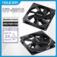 TEUCER 8015 Computer Case Fan 80mm/92mm 4-pin PWM High Airflow Ultra-thin Cooling Fan 1200-3000RPM C