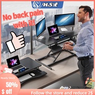 【Free Shipping】Standing Desk Lifting Table Computer Table Adjustable Monitor Stand Laptop Stand Riser Wooden Rack Laptop Stand Desktop Stand Desktop Standing Notebook