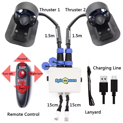 APISQUEEN Underwater Thruster 12-16V U2 Set Total Thrust 3.4Kg(7.5LBS) Waterproof Brushless Motor Fo