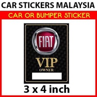 Car Sticker  - Fiat VIP Owner