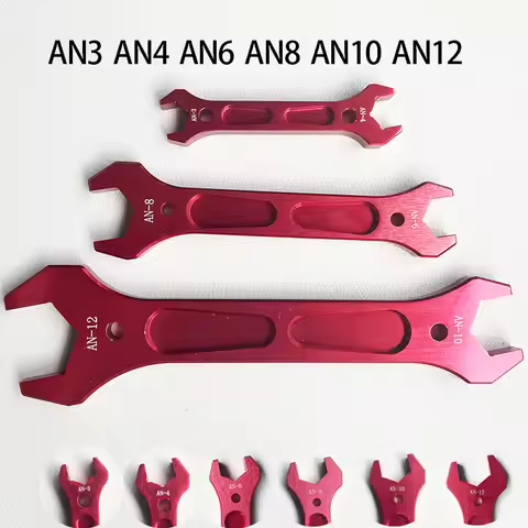 Double Ended Fitting AN Aluminum Wrench Hose Fitting Tool Socket Wrench Spanner Tool Kit AN3 AN4 AN6