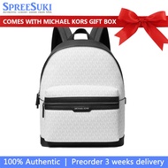 Michael Kors Backpack In Box Cooper Signature Logo Backpack Bright White 37R5LCOB2B