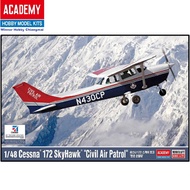Academy 12367 Cessna 172 Skyhawk Civil Air Control 1/48 Airplane Model