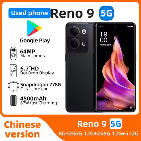 oppo Reno9 5G Android 6.7 inch 12GB RAM 256GB ROM Unlocked All Colours in Good Condition Original us