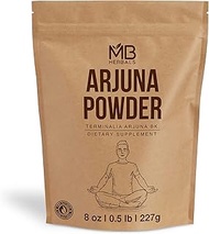 MB Herbals Arjuna Powder 8 oz / 27 Gram | Wildcrafted Terminalia arjuna Bark Powder