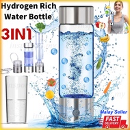 3 IN 1 Hydrogen Rich Water Bottle 420ml 3Min Quick Electrolysis Real 8032PPB Hydrogens Generator Wat