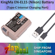 KingMa EN-EL15 Battery with Type-C Internal Charging Port (For Nikon Z5, Z6, Z7, Z6II, Z7II)
