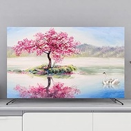 TV Dust Cover For 32"-80" Inches Indoor TV, Landscape Printed Dust-Proof Protector For LCD, LED, Plasma Flat Screen. High Definition Thickened Art Printing Dust Proof P(Size:40-43in(102x65cm),Color:A)