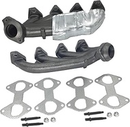 2PCs of Left & Right Side LH RH Exhaust Manifold & Gasket Kit Compatible with 2004-2014 Ford Expedit