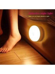 智慧人體感應LED夜燈PIR運動感應燈控USB充電緊急自動照明走廊床頭櫥櫃家居廚房櫥櫃燈