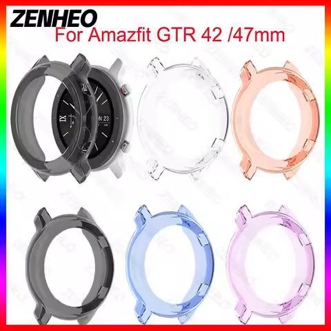 TPU Protector Case Soft Protective Cover For Huami Amazfit GTR Smart Watch Bumper Shell Frame For Am