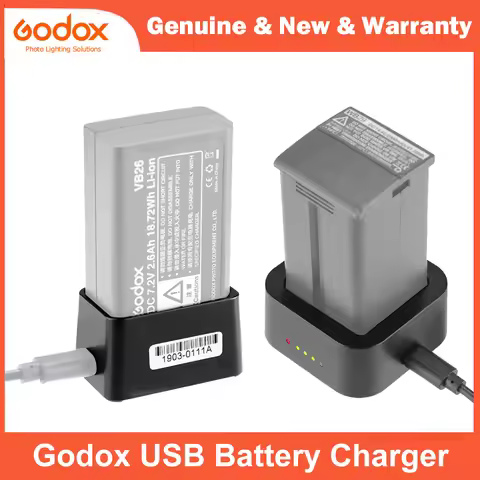 Godox Original USB Battery Charger For VB26 VB20 VB18 WB29 Batteries Fit Godox V1 V350 V850II V860II