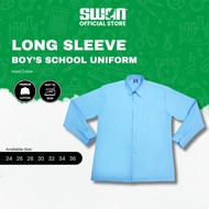 SWAN Premium Hard Collar Blue Shirt Long Sleeve School Uniform