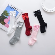 Girls Socks Big Bow Knee High Long Soft Kids Socks Toddlers Cotton Lace Baby Socks