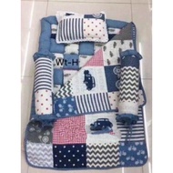 5in1 Newborn Bayi Tilam Kekabu / Taska Patchwork Bedsheet Mattress Set Baby
