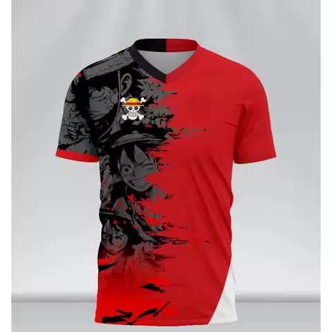 ONE PIECE luffy sanji zoro Anime T-Shirt Vintage Jersey Style Men Women 3D Full Print Y2k Streetwear