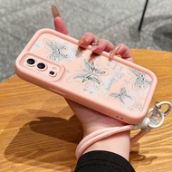 Case For VIVO Y72 5G Y52 5G Y75s 5G Simple Phone Butterfly Silicone Shockproof Strap
