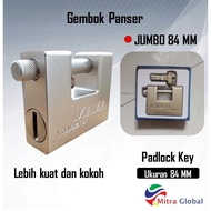 Jumbo Stainless Steel Box Padlock Panzer Panzer Padlock/ 84 MM Warehouse Padlock Anti-Cut Padlock