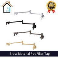 Brass Wall Mounted Pot Filler Tap SUS 304 Stainless Steel Pot Filler Faucet