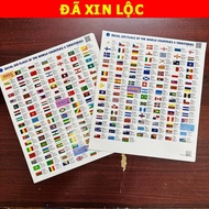 National Flags of Countries Around the World (221 Flags), Adhesive Decal