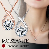 S925 Moissanite Teardrop Necklace, 0.9ct Look, Silver/Rose Gold, 40-45cm, Gift Box|, Direct Shipping