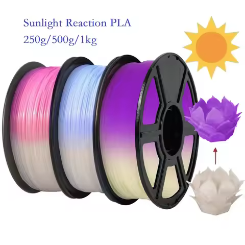 Sunlight Color Change PLA Filament 1kg/500g/250g 1.75mm 3D Printer Material PLA Filament UV Reaction