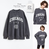 Chicago BlackWash Crewneck Women's Sweater Chicago Blackstone
