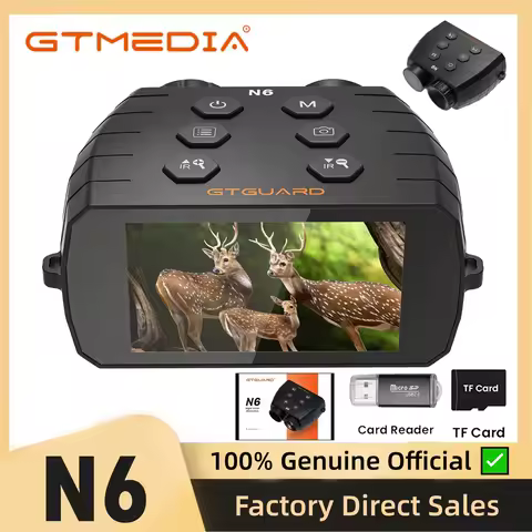 GTMEDIA N6 1080P HD Night Vision Binoculars Infrared Telescope Goggles 5X Digital Zoom Video Playbac