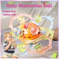 Baby Manhattan Ball Rattle Teether Ball Infant Grinding Teether Grasping Training Toy Mainan Bayi