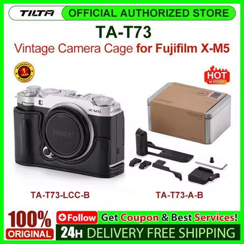 TILTA TA-T73 Vintage Camera Cage for Fujifilm X-M5 Base Kit TA-T73-A-B TA-T73-LCC-B Leather Camera C