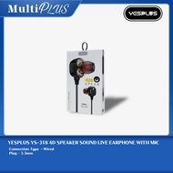 YESPLUS YS-318 4D SPEAKER SOUND LIVE EARPHONE WITH MIC