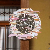 手工掛鐘 藝術掛鐘 再利用割草機刀片的掛鐘 再利用舊木材的木製掛鐘 211