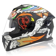 3C Certified Electric Motorcycle Retro Sports Helmet Men's Full-Face Helmet Women's Double-Mirror Overed Helmet